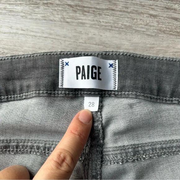 Paige Verdugo Raw Hem Ankle Skinny Jeans in Sea Salt - Picture 12 of 14